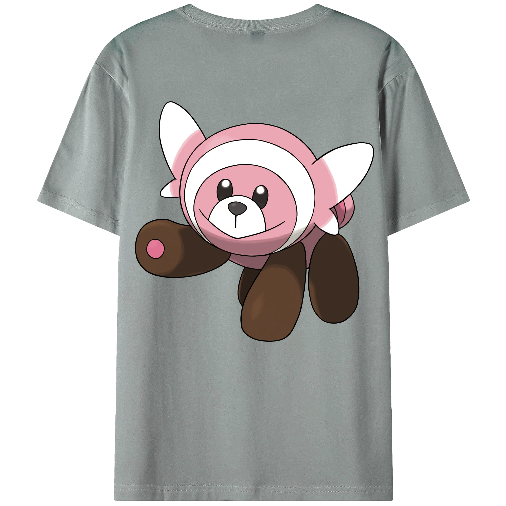 （画像用） ポケットモンスター Pokémon 綿100％ メンズ半袖Tシャツ（バックプリント） 通気性